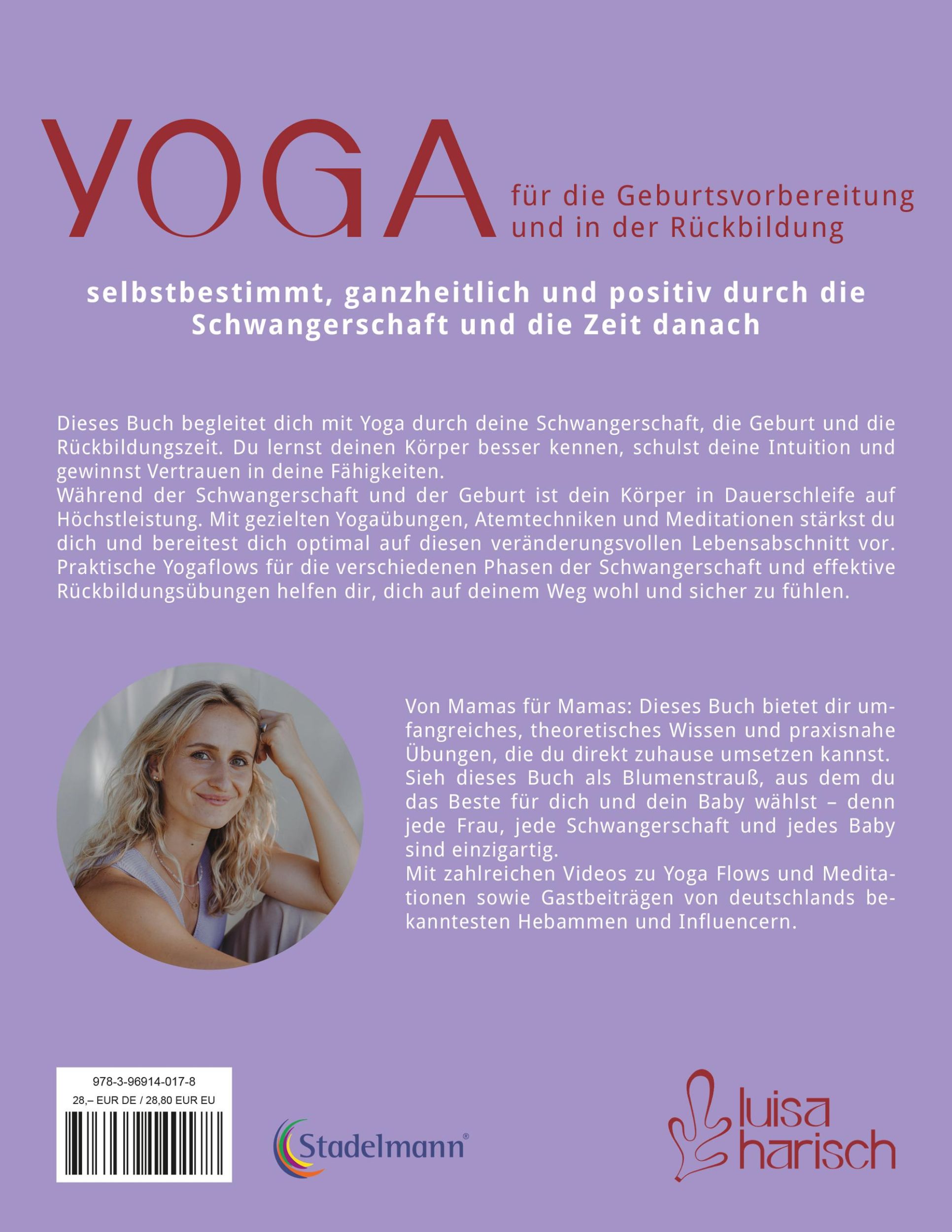 Rückseite: 9783969140178 | Yoga für die Geburtsvorbereitung und in der Rückbildung | Harisch