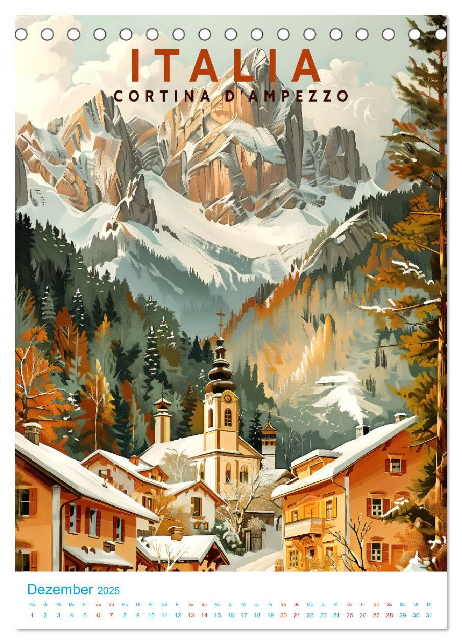 Bild: 9783457130339 | Italien - Old School Poster Style (Tischkalender 2025 DIN A5 hoch),...