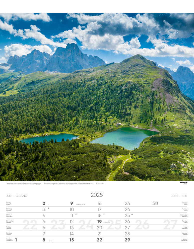 Bild: 9788868397395 | Weltnaturerbe Dolomiten Kalender 2025 | Athesia-Tappeiner Verlag