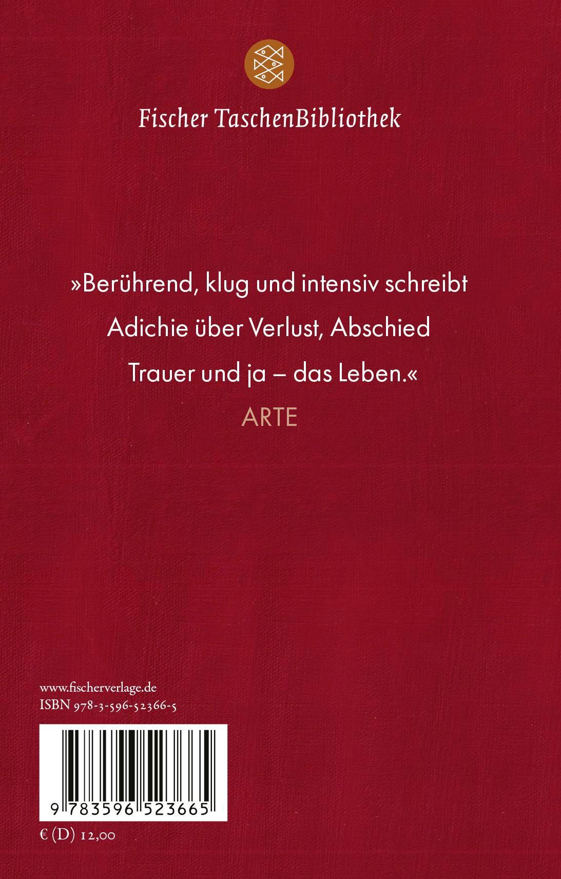 Rückseite: 9783596523665 | Trauer ist das Glück, geliebt zu haben | Chimamanda Ngozi Adichie