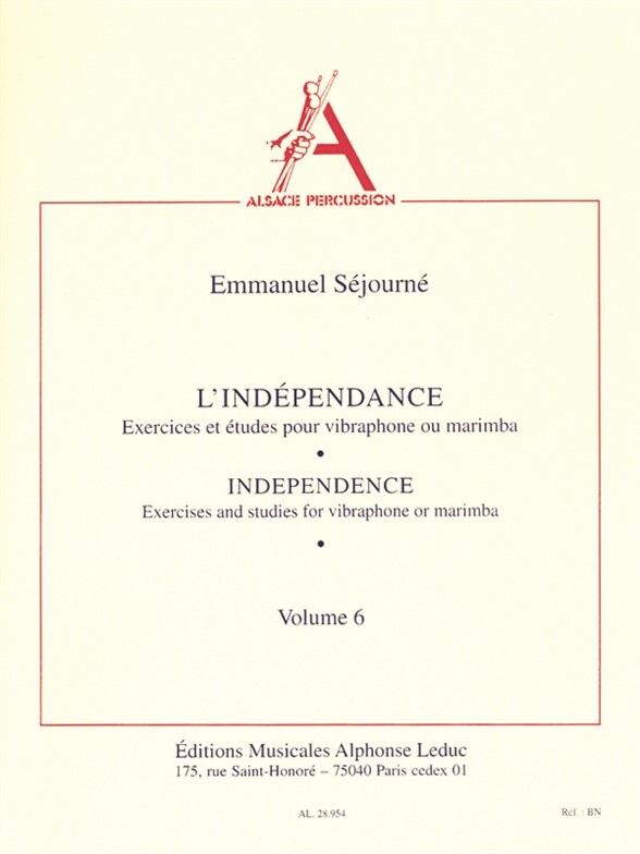 Cover: 9790046289545 | Independance | Vibraphone Ou Marimba-Vol.6- - Coll.Alsace Percu | Buch