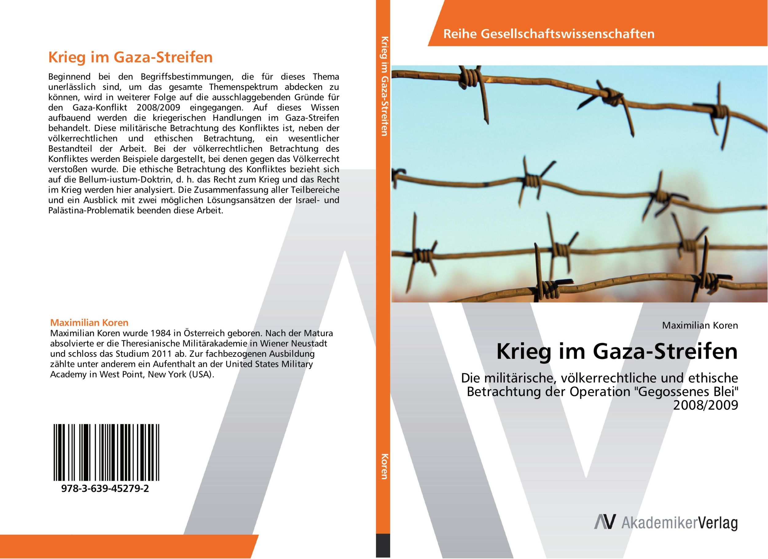 Cover: 9783639452792 | Krieg im Gaza-Streifen | Maximilian Koren | Taschenbuch | Paperback