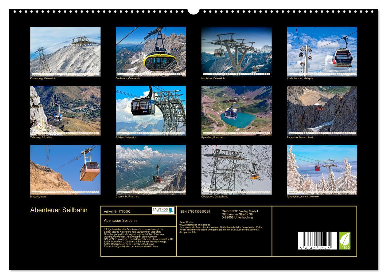 Bild: 9783435355235 | Abenteuer Seilbahn (hochwertiger Premium Wandkalender 2025 DIN A2...