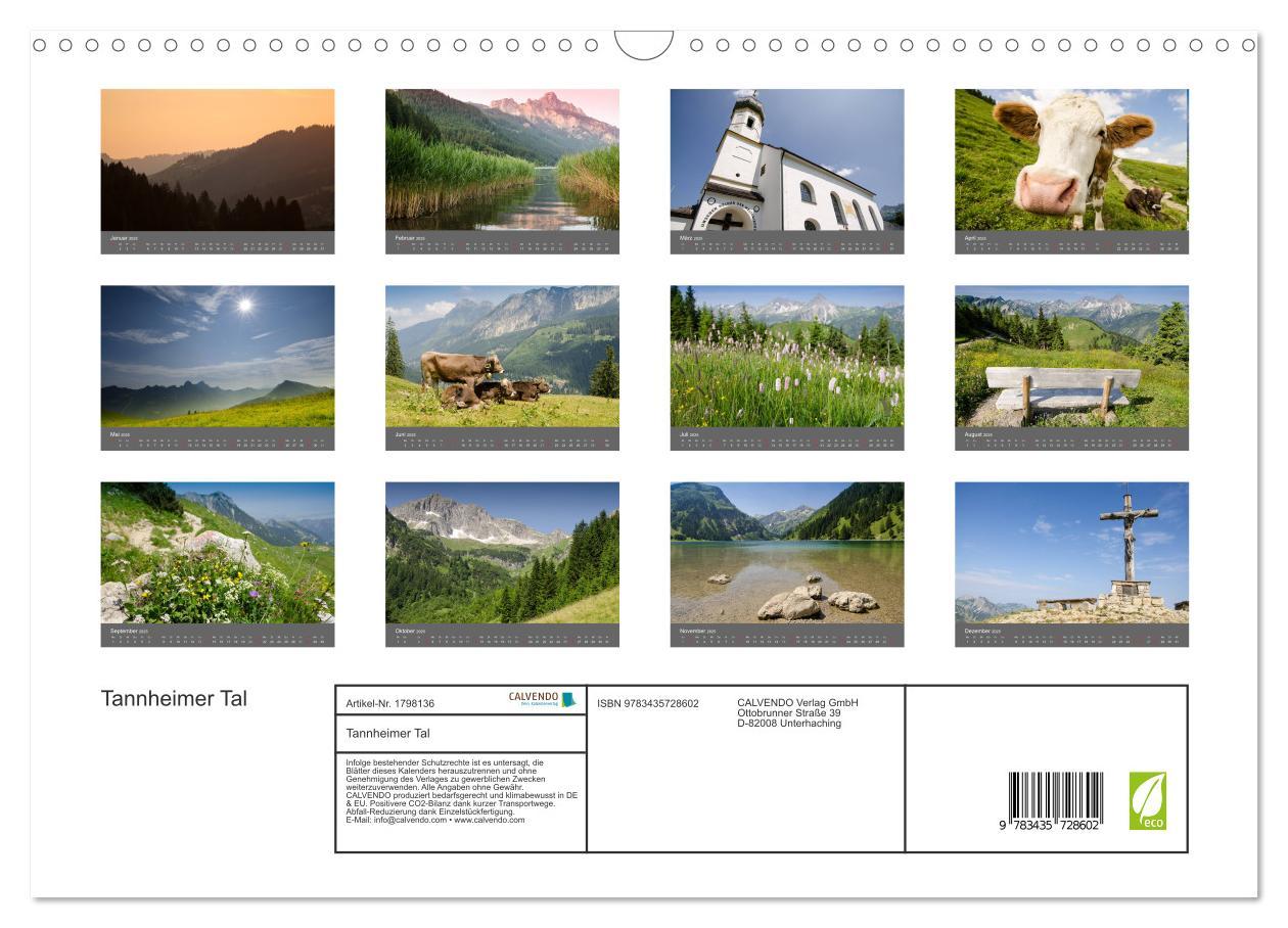 Bild: 9783435728602 | Tannheimer Tal (Wandkalender 2025 DIN A3 quer), CALVENDO...