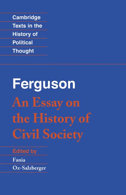 Cover: 9780521447362 | Ferguson | An Essay on the History of Civil Society | Ferguson (u. a.)