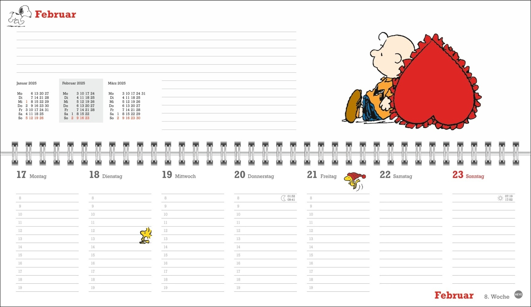 Bild: 9783756406555 | Peanuts Wochenquerplaner 2025 | Kalender | Spiralbindung | 112 S.