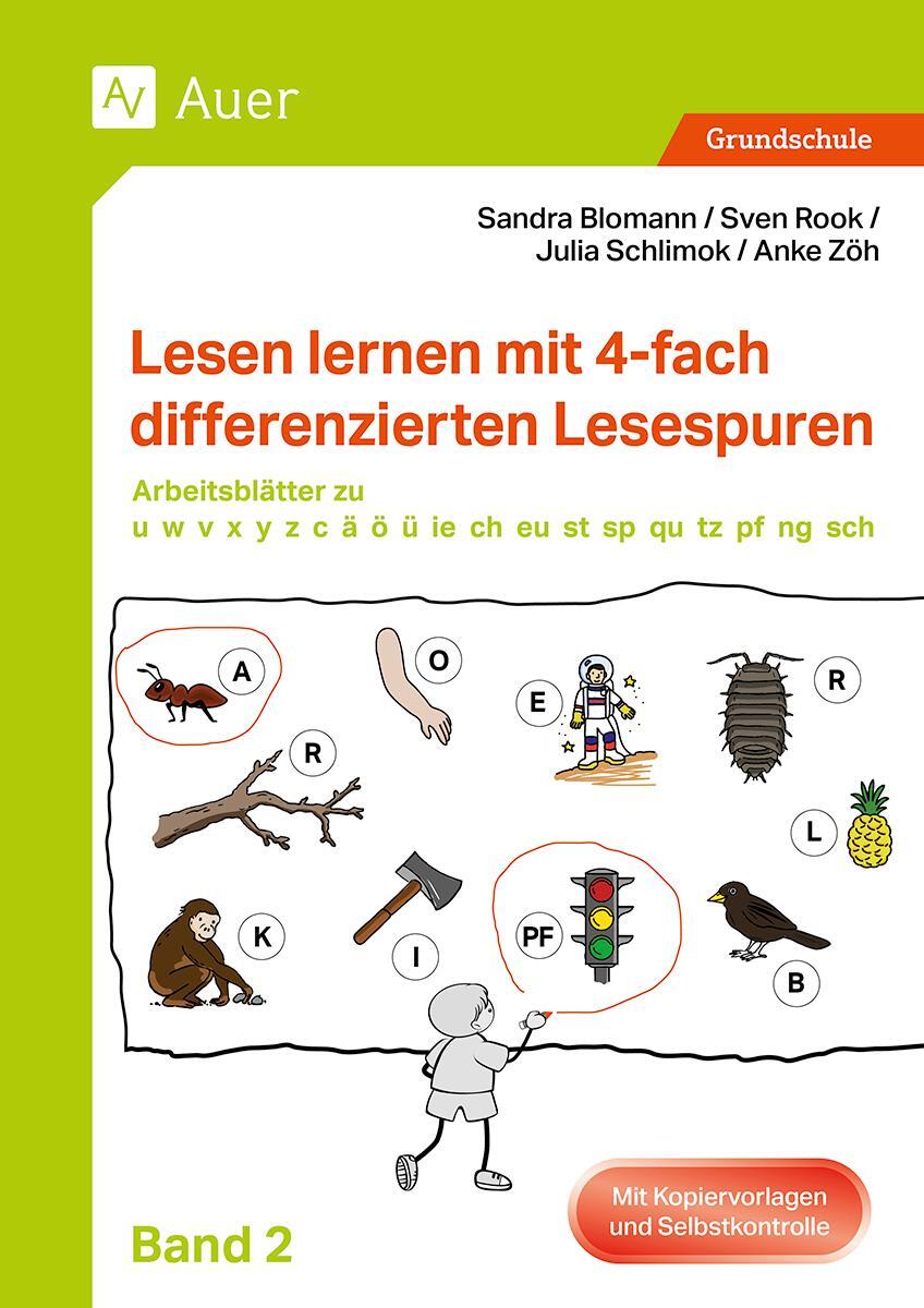 Cover: 9783403088141 | Lesen lernen mit 4-fach differenzierten Lesespuren | Blomann (u. a.)