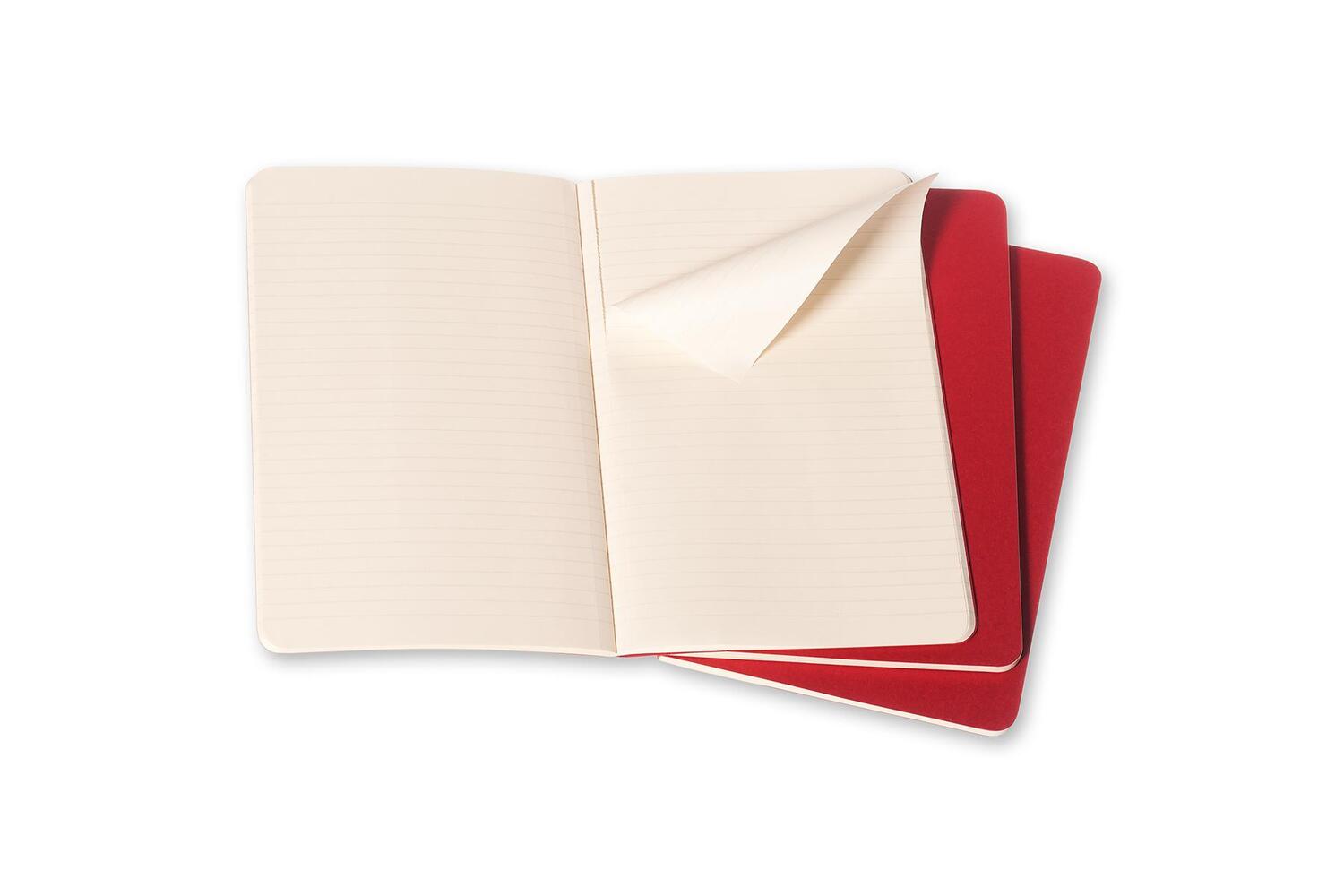 Bild: 9788862930956 | Moleskine Cahier Pocket Ruled Red Cover P. 3er Pack | Taschenbuch