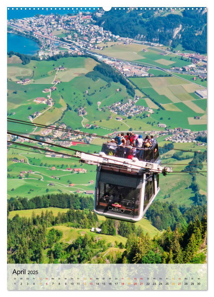 Bild: 9783435945061 | Nervenkitzel Seilbahn (Wandkalender 2025 DIN A2 hoch), CALVENDO...