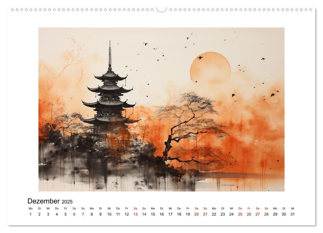 Bild: 9783383794704 | Heiwa - Friedliche Aquarelle im japanischen Stil (Wandkalender 2025...