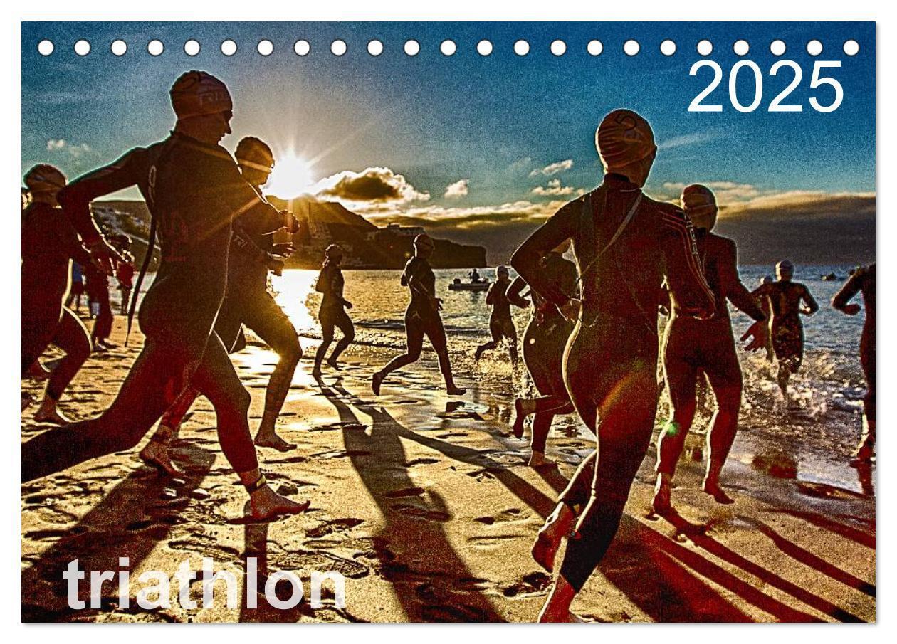 Cover: 9783435495825 | TRIATHLON 2025 (Tischkalender 2025 DIN A5 quer), CALVENDO...