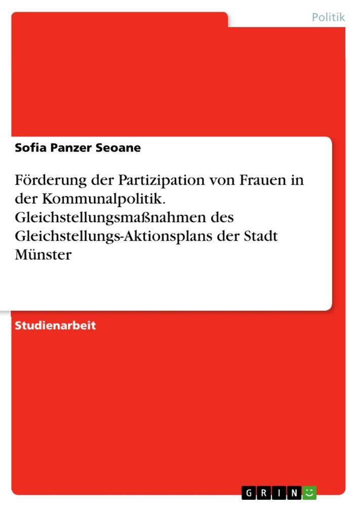 Cover: 9783346809650 | Förderung der Partizipation von Frauen in der Kommunalpolitik....