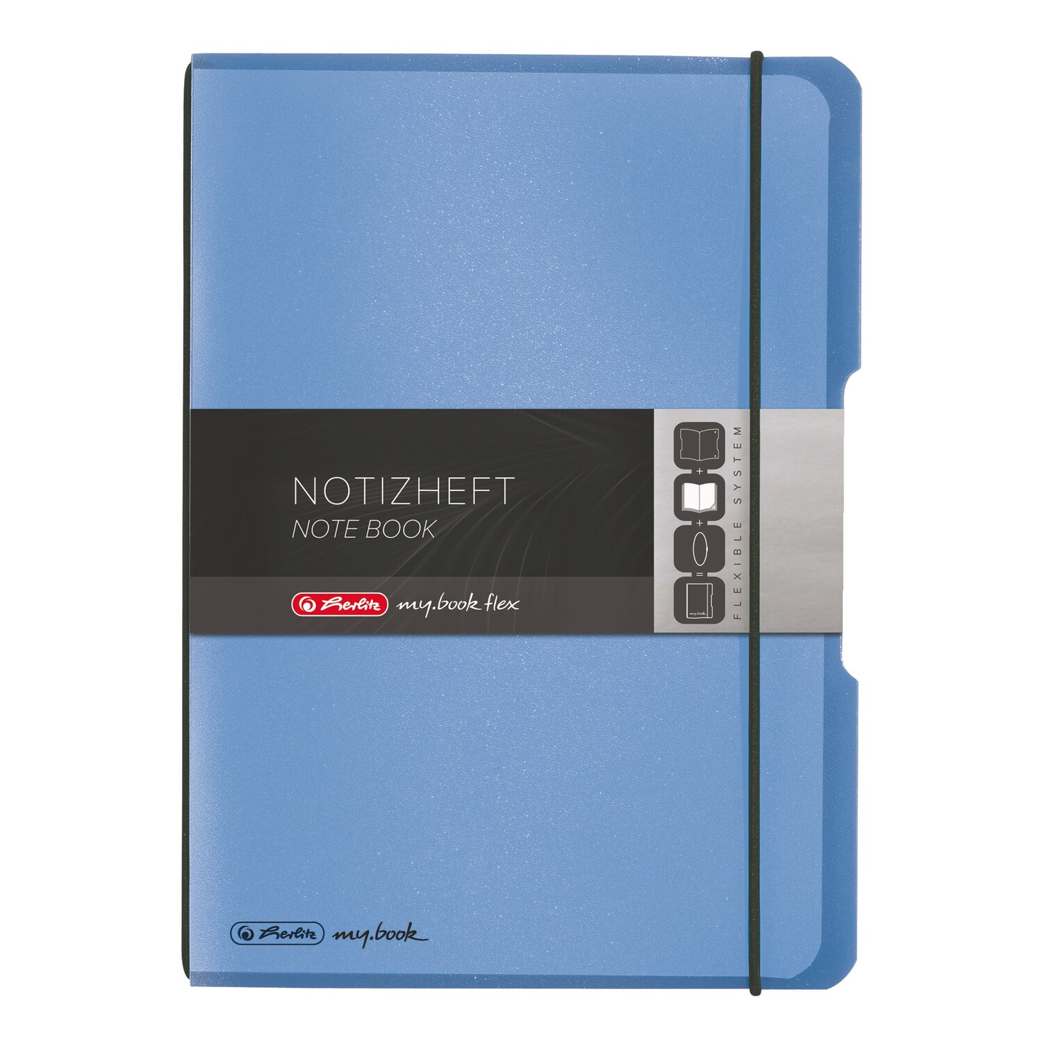 Cover: 4008110493374 | Herlitz Notizheft flex A5 40 Blatt kariert blau | 11361532 | 2020