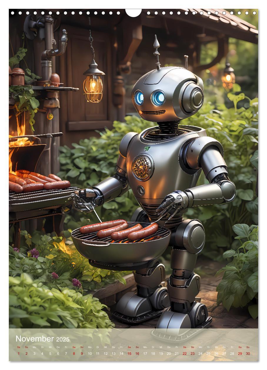 Bild: 9783457150597 | Roboter im Garten - Kleine Helfer (Wandkalender 2025 DIN A3 hoch),...