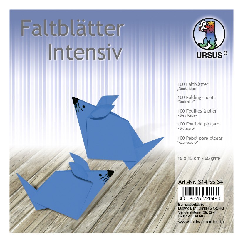 Cover: 4008525220480 | URSUS Falten Faltblätter Uni intensiv, Plakatkarton, 65 g/m², 15 x...