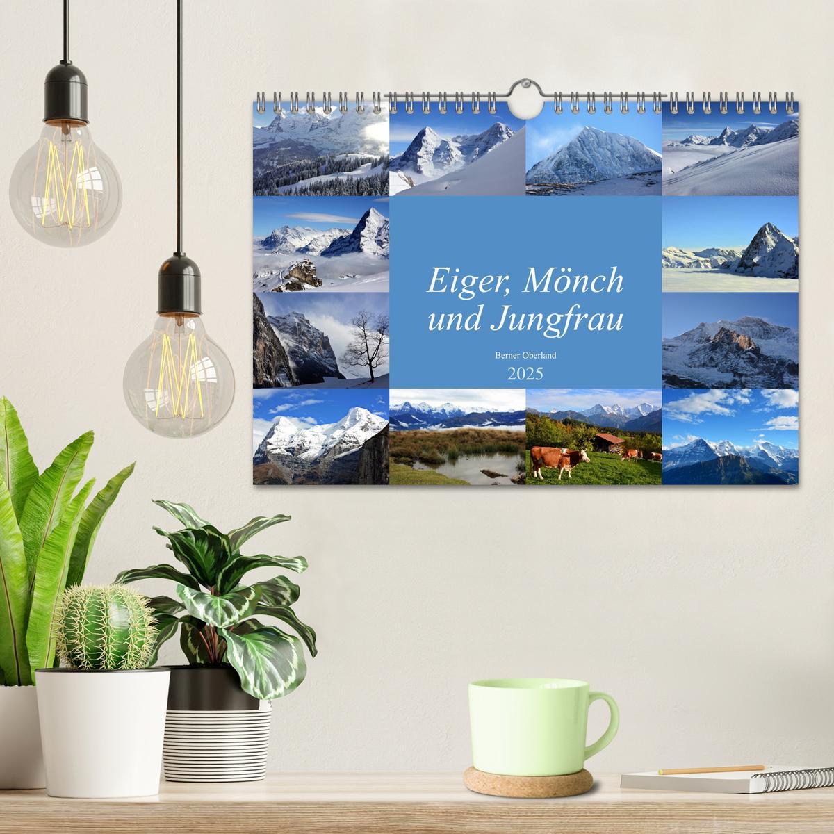 Bild: 9783435426409 | Eiger, Mönch und Jungfrau 2025 (Wandkalender 2025 DIN A4 quer),...