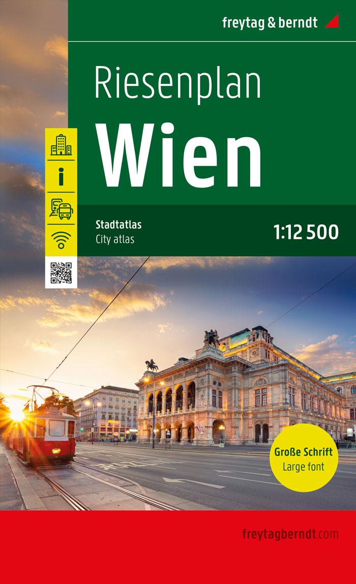 Cover: 9783707923681 | Wien, Riesenplan, Städteatlas 1:12.500, freytag &amp; berndt | Berndt