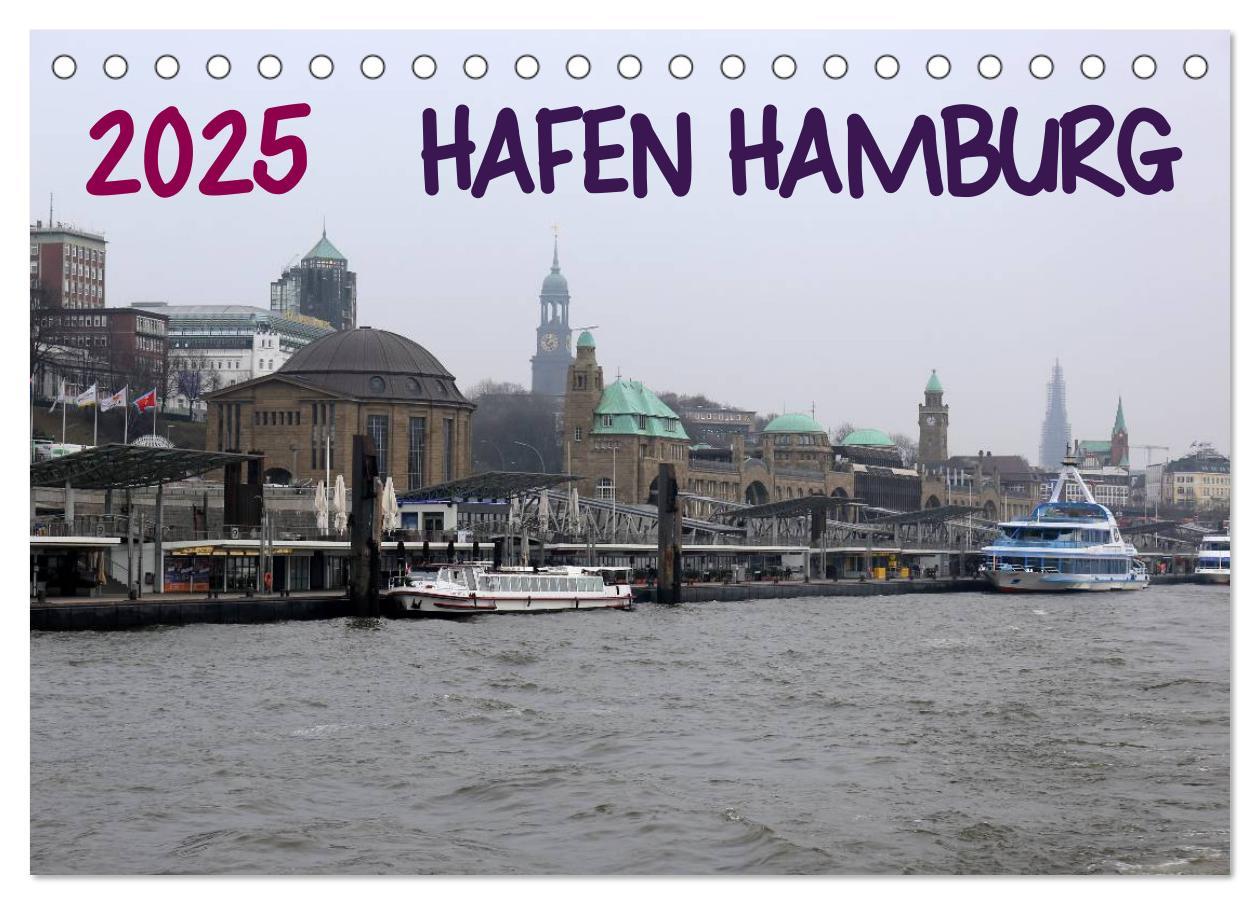 Cover: 9783435492886 | Hafen Hamburg 2025 (Tischkalender 2025 DIN A5 quer), CALVENDO...