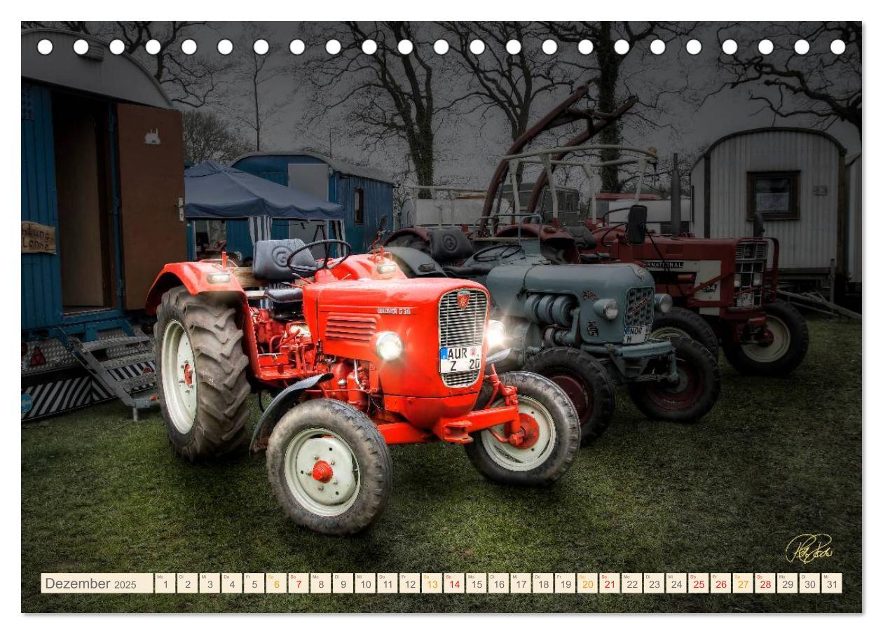 Bild: 9783435608713 | Oldtimer - Traktoren für Liebhaber (Tischkalender 2025 DIN A5...