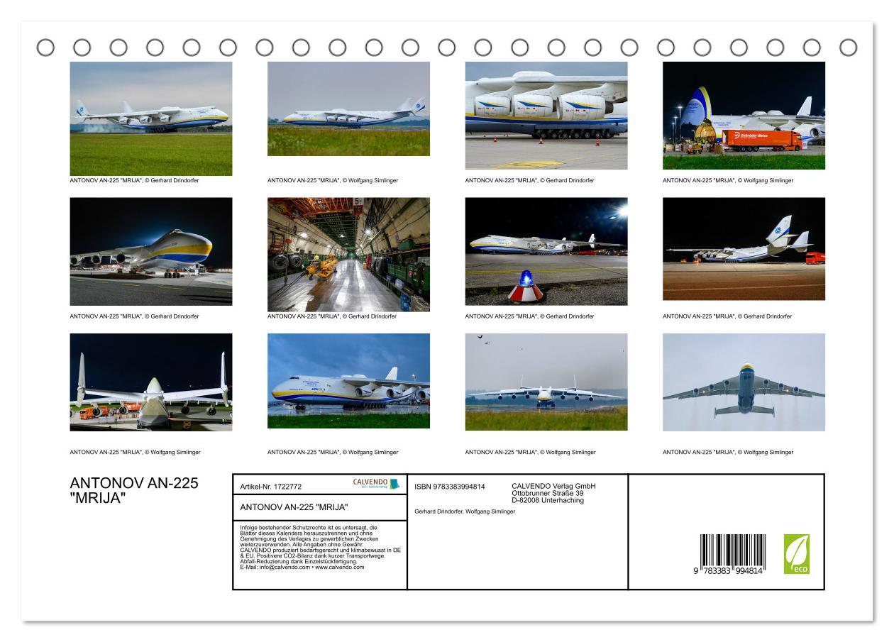 Bild: 9783383994814 | ANTONOV AN-225 "MRIJA" (Tischkalender 2025 DIN A5 quer), CALVENDO...