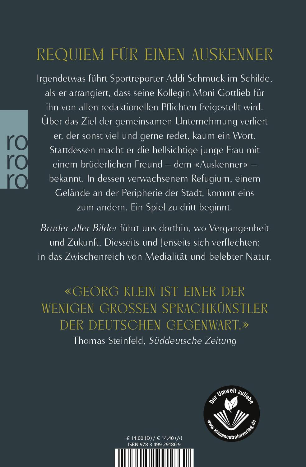 Rückseite: 9783499291869 | Bruder aller Bilder | Georg Klein | Taschenbuch | Deutsch | 2023