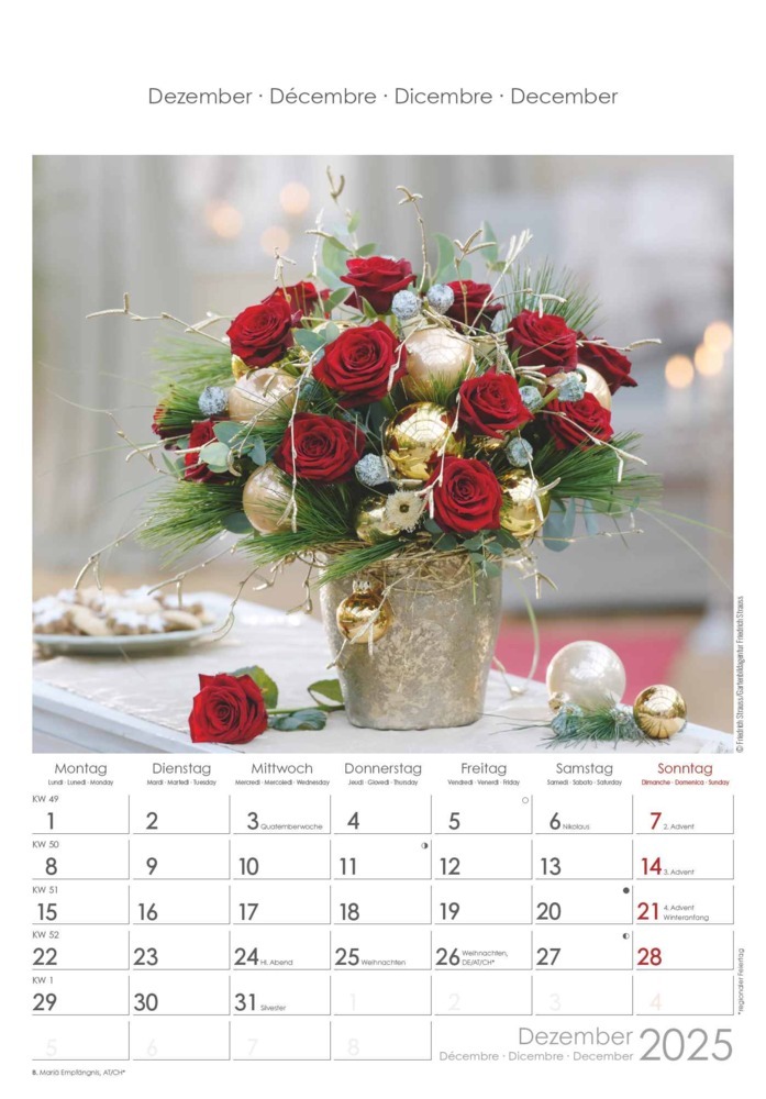 Bild: 4251732340995 | Alpha Edition - Rosenträume 2025 Bildkalender, 23,7x34cm,...