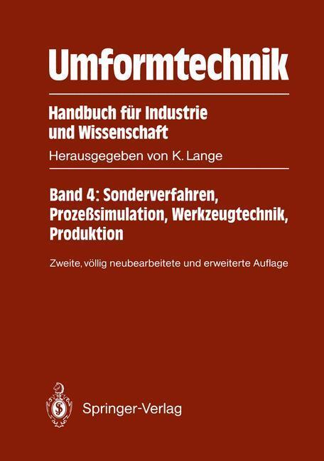 Cover: 9783540559399 | Umformtechnik Handbuch für Industrie und Wissenschaft | Kurt Lange