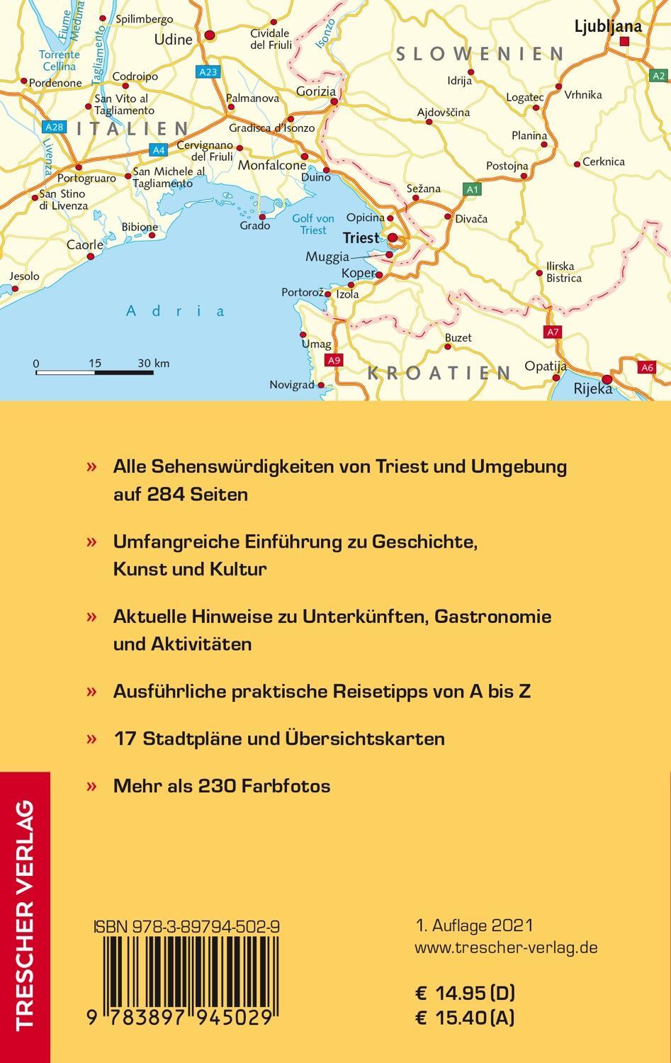 Rückseite: 9783897945029 | Reiseführer Triest | Matthias Jacob | Taschenbuch | 284 S. | Deutsch