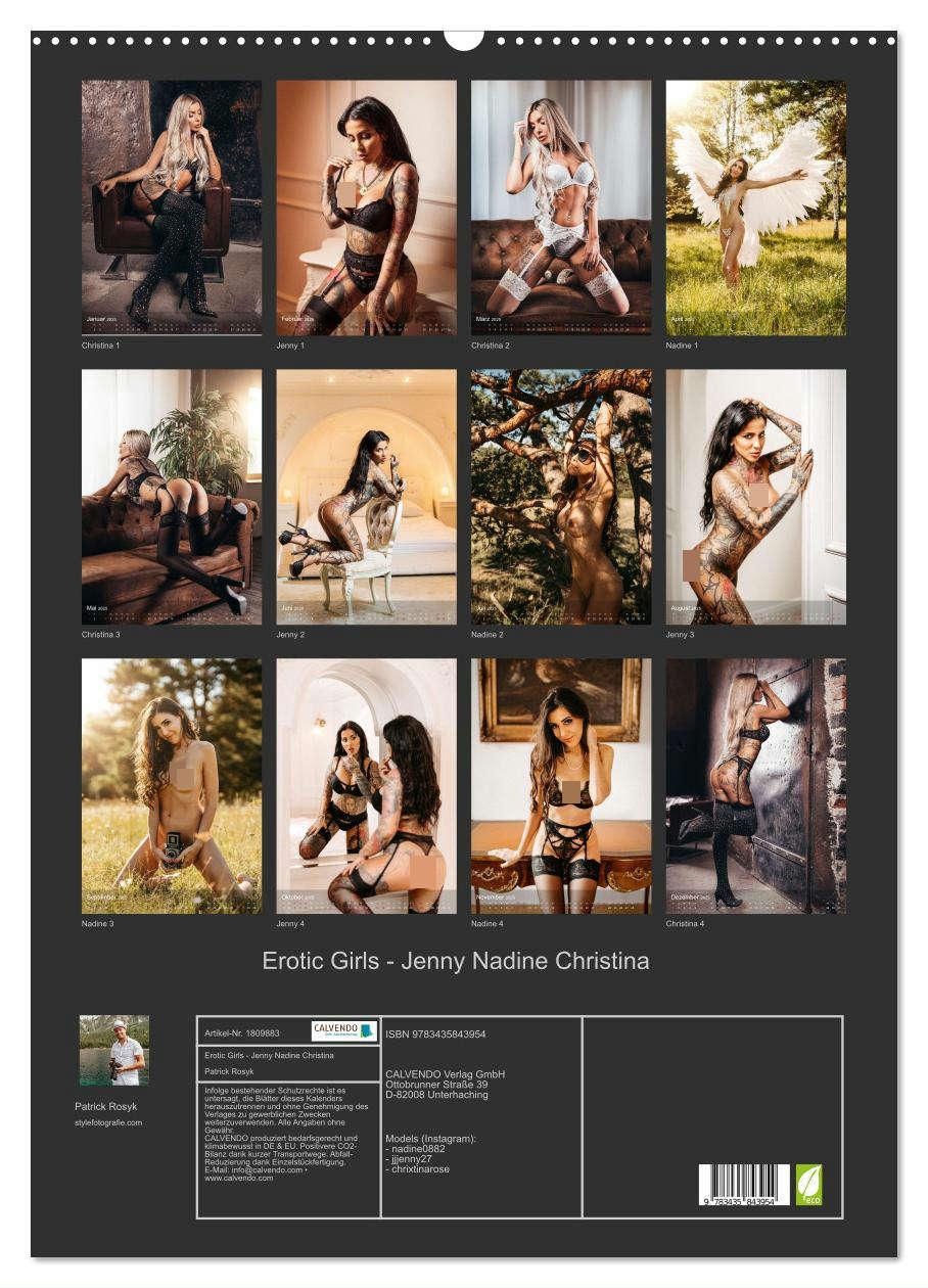 Bild: 9783435843954 | Erotic Girls - Jenny Nadine Christina (Wandkalender 2025 DIN A2...