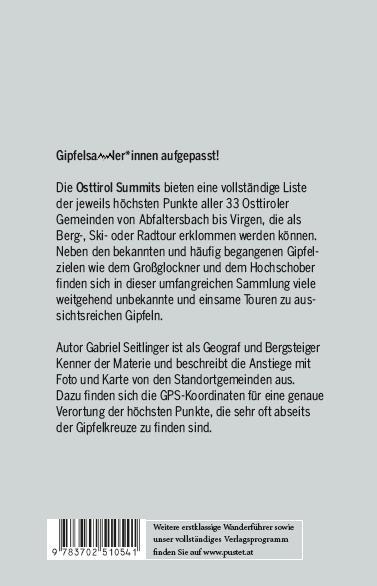 Bild: 9783702510541 | Osttirol Summits | Gabriel Seitlinger | Taschenbuch | 192 S. | Deutsch