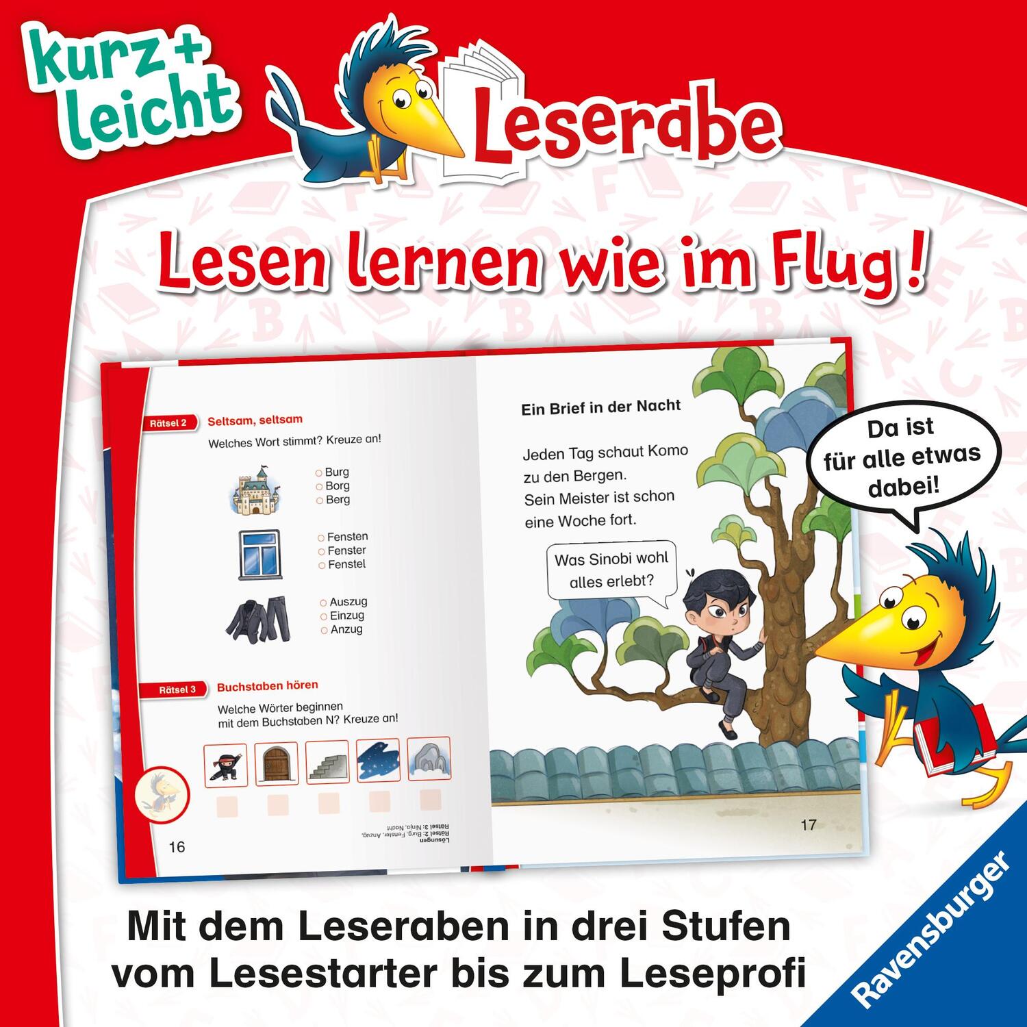 Bild: 9783473463138 | Geheimauftrag für Ninja Komo - lesen lernen mit dem Leseraben -...