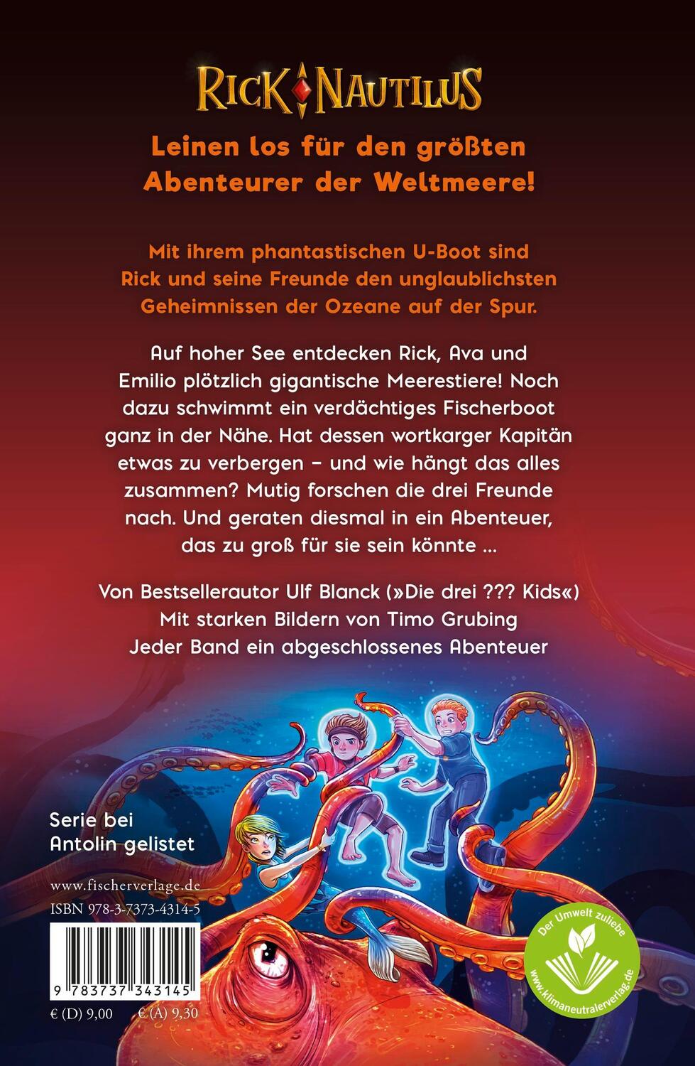 Rückseite: 9783737343145 | Rick Nautilus - Das Geheimnis der Seemonster | Ulf Blanck | Buch