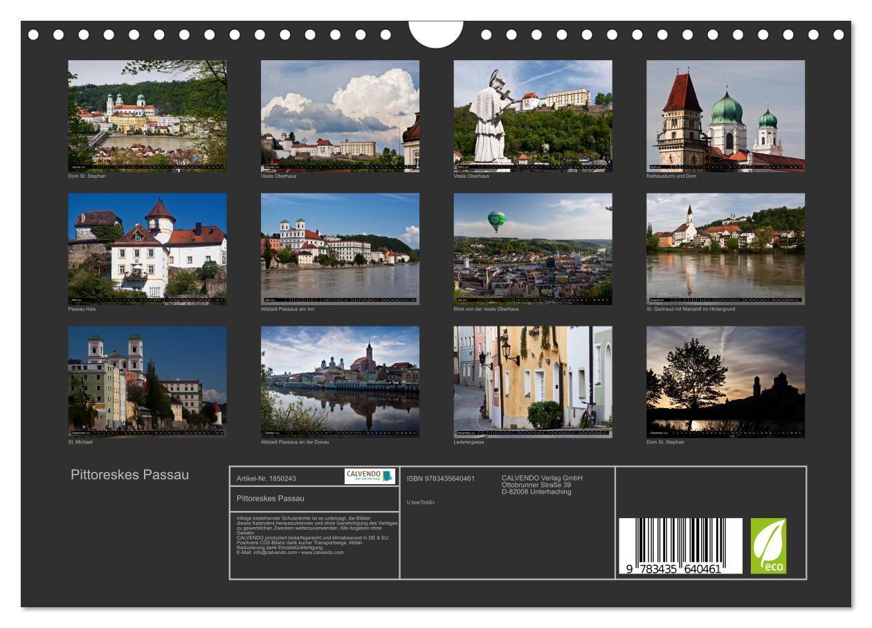 Bild: 9783435640461 | Pittoreskes Passau (Wandkalender 2025 DIN A4 quer), CALVENDO...