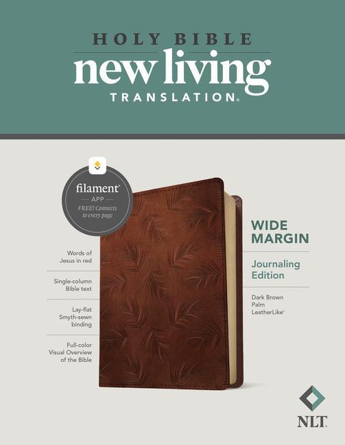 Cover: 9781496458971 | NLT Wide Margin Bible, Filament Enabled (Leatherlike, Dark Brown...