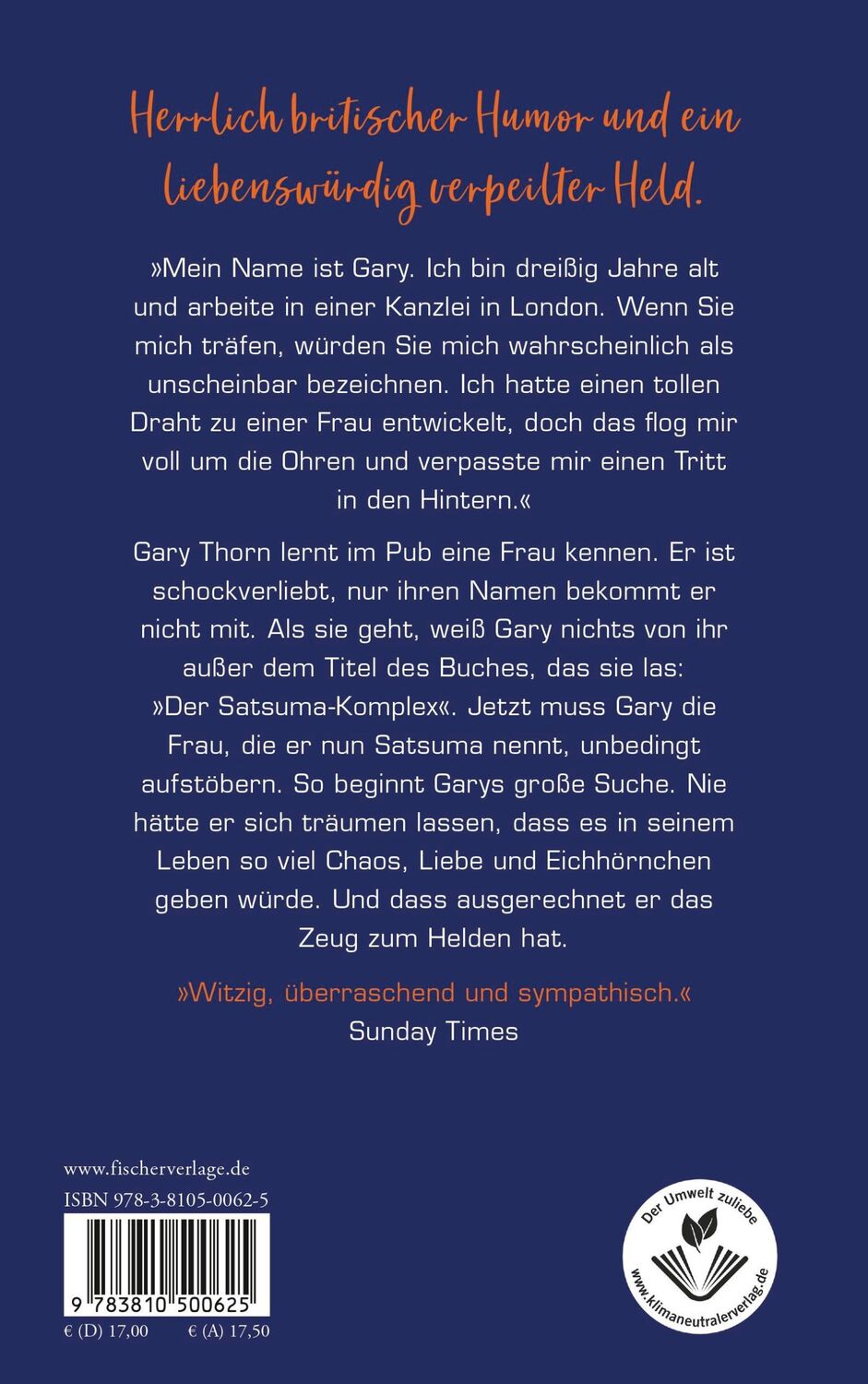 Rückseite: 9783810500625 | Der Satsuma-Komplex oder Der Tag, an dem Gary zum Helden wurde | Buch