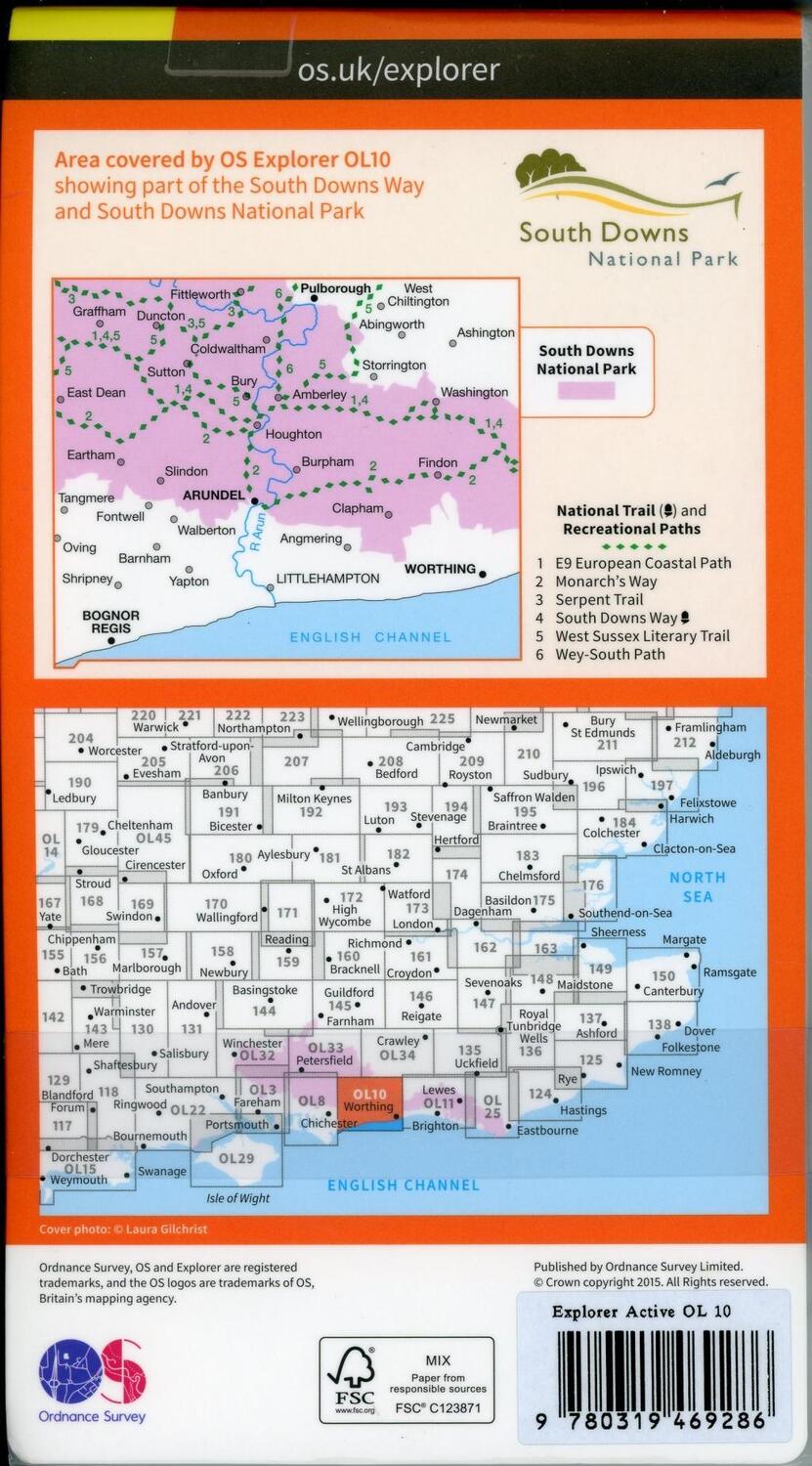 Bild: 9780319469286 | Arundel &amp; Pulborough, Worthing &amp; Bognor Regis | Ordnance Survey | 2015