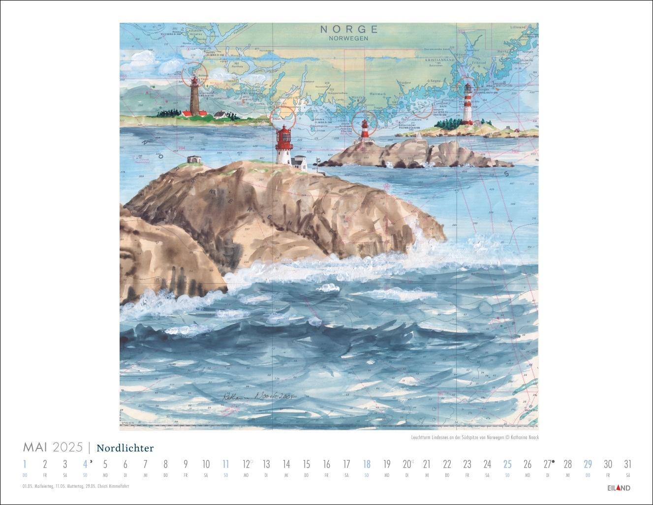 Bild: 9783964023667 | Nordlichter - See(h)karten Kalender 2025 | Kalender | Spiralbindung