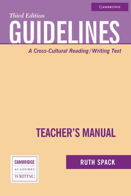 Cover: 9780521613026 | Guidelines | A Cross-Cultural Reading/Writing Text | Ruth Spack | Buch