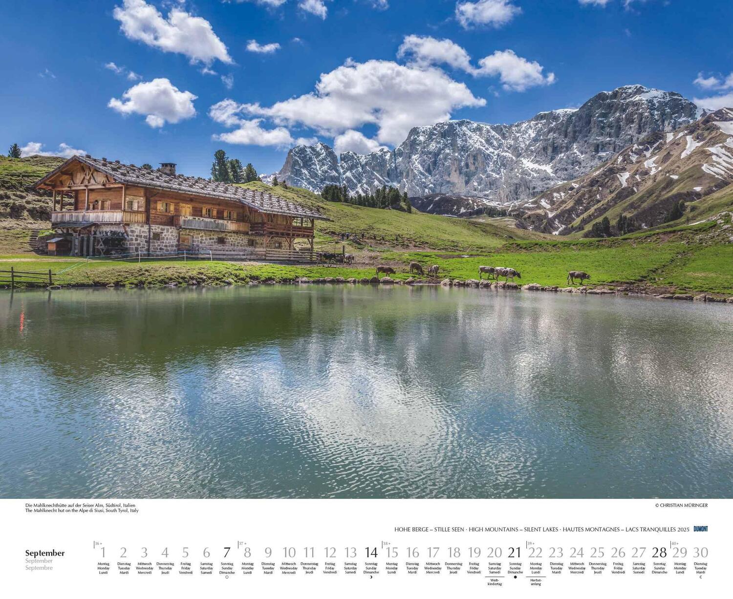 Bild: 4250809653570 | Hohe Berge - Stille Seen 2025 - Wandkalender 52 x 42,5 cm -...