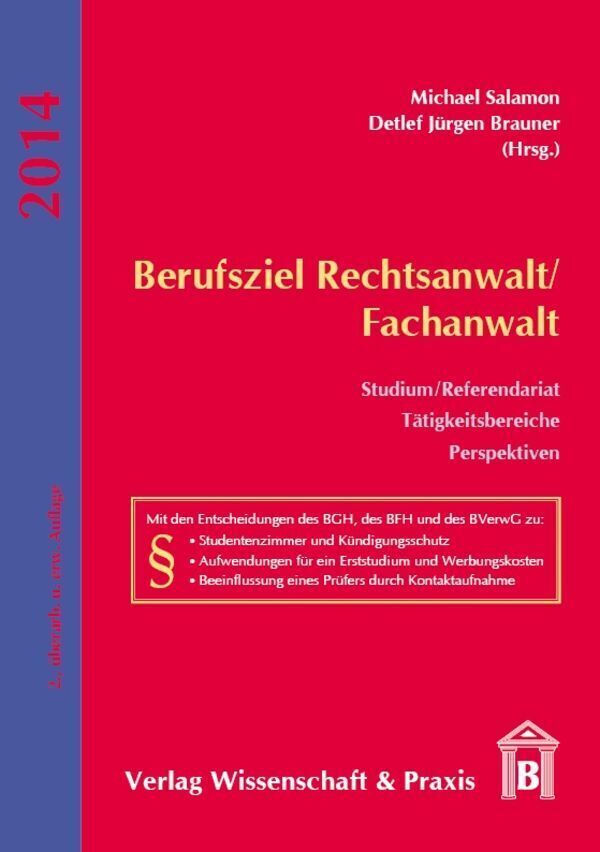 Cover: 9783896736567 | Berufsziel Rechtsanwalt/Fachanwalt. | Michael Salamon (u. a.) | Buch