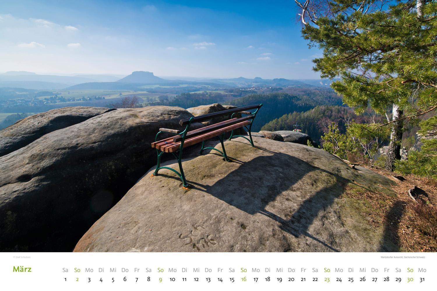 Bild: 9783938916520 | Kalender Sächsische &amp; Böhmische Schweiz 2025 | Wandkalender 45 x 30 cm