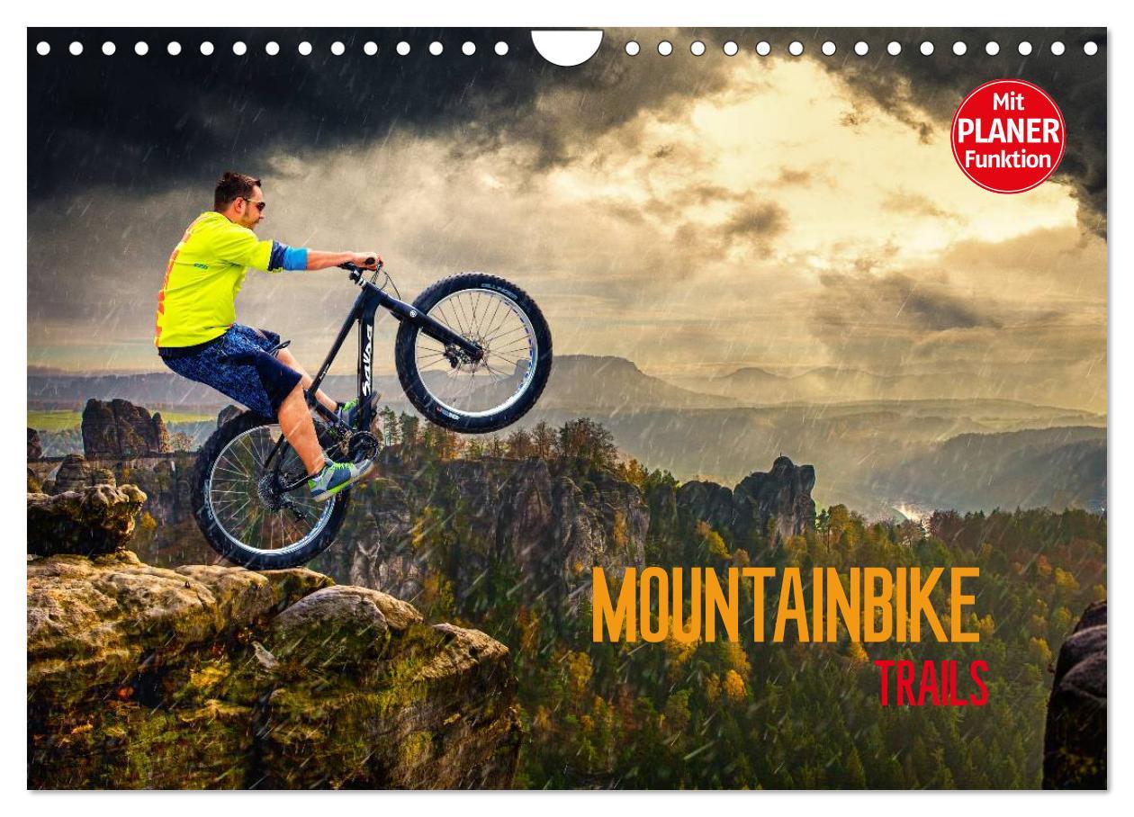 Cover: 9783435488247 | Mountainbike Trails (Wandkalender 2025 DIN A4 quer), CALVENDO...