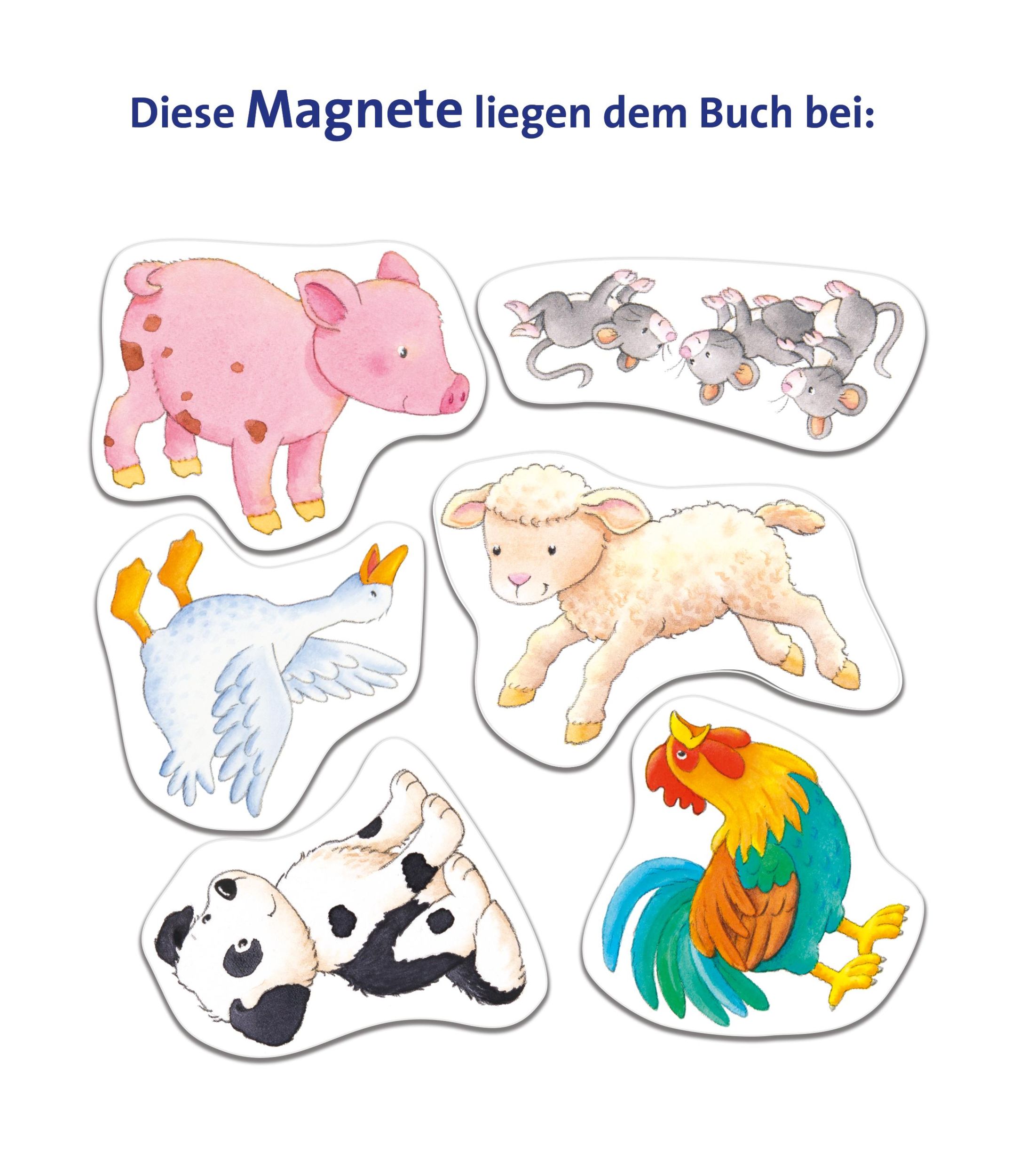 Bild: 9783473421671 | Mein erstes Magnetbuch: Wer spielt mit wem? Bauernhoftiere -...