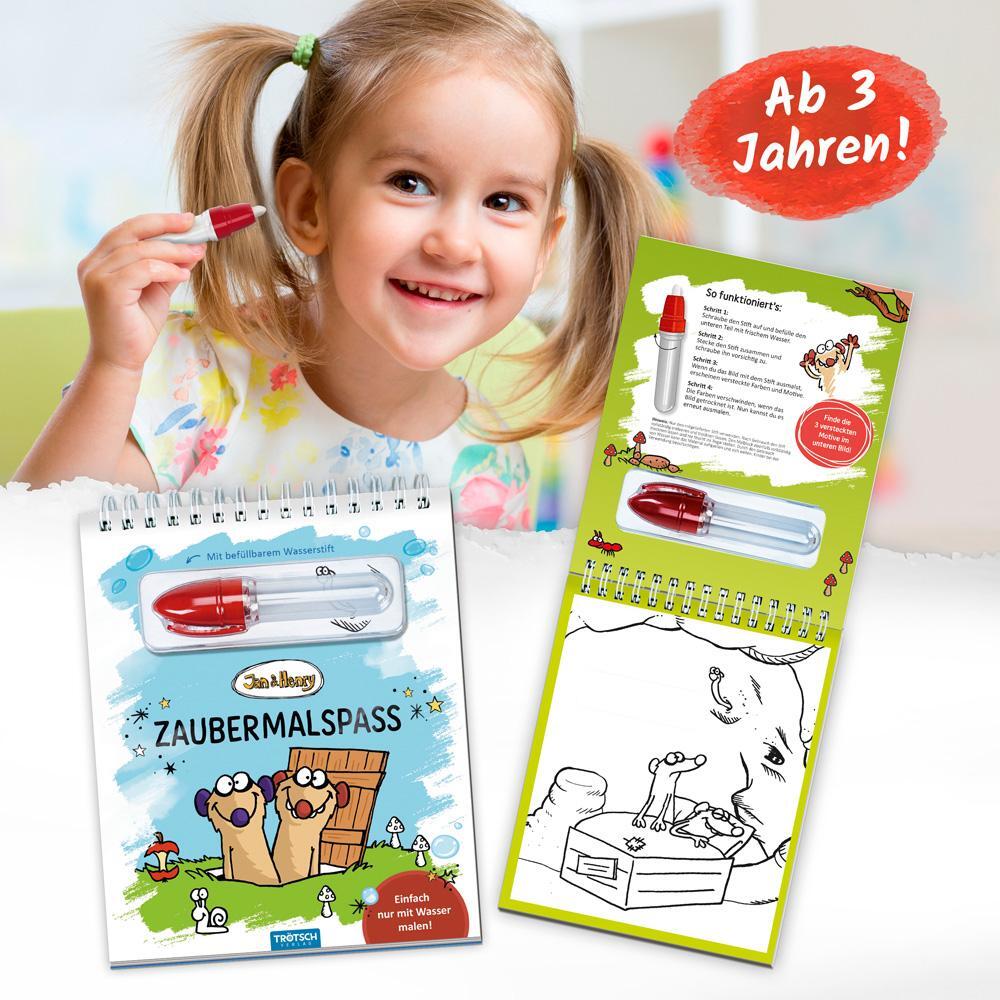 Bild: 9783988022813 | Trötsch Jan &amp; Henry Zaubermalspaß mit Wasserstift | KG | Taschenbuch