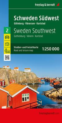 Cover: 9783707919929 | Schweden Südwest, Straßen- und Freizeitkarte 1:250.000, freytag &amp;...