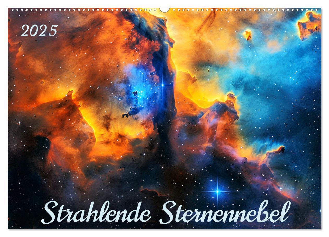 Cover: 9783457140017 | Strahlende Sternennebel (Wandkalender 2025 DIN A2 quer), CALVENDO...