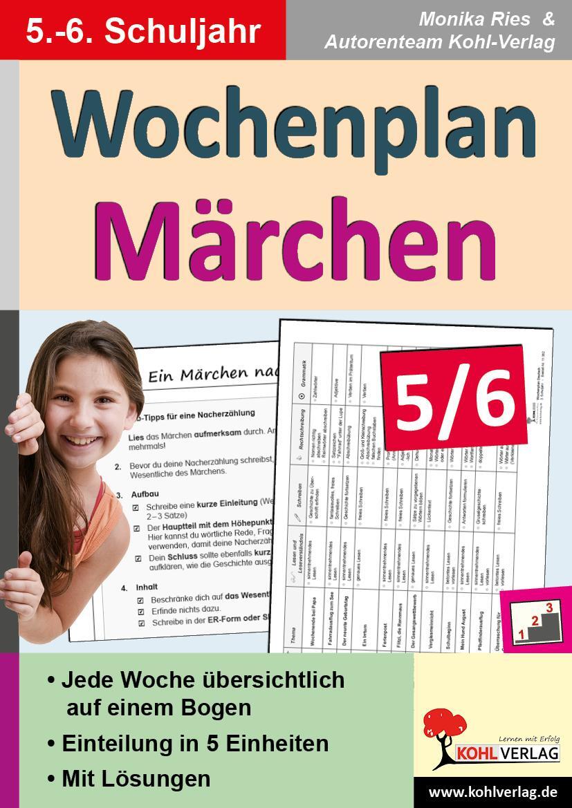 Cover: 9783956866302 | Wochenplan Märchen 5/6 | Kopiervorlagen zum Einsatz im 5.-6. Schuljahr