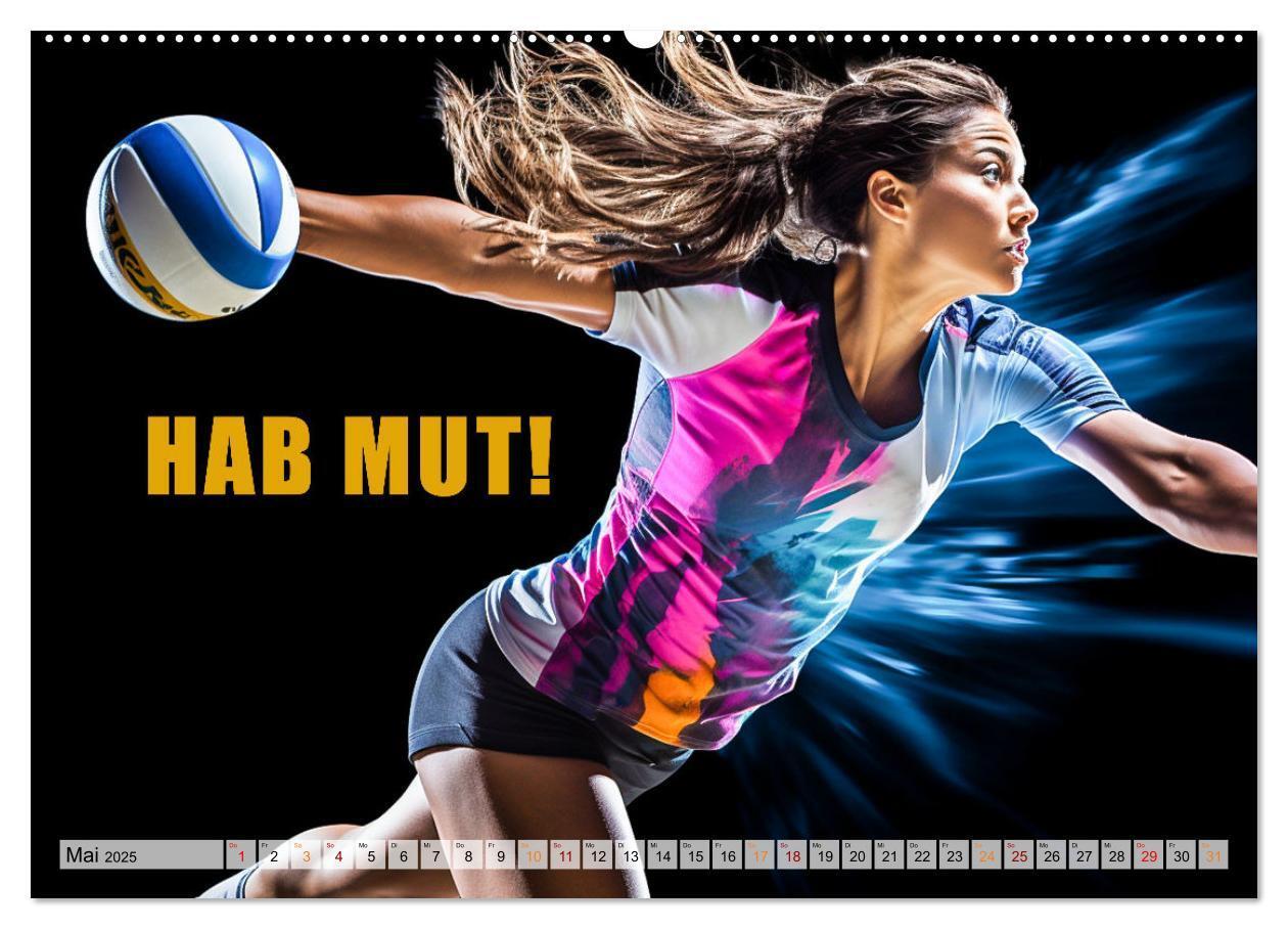 Bild: 9783383862816 | Volleyball und Motivation (Wandkalender 2025 DIN A2 quer), CALVENDO...