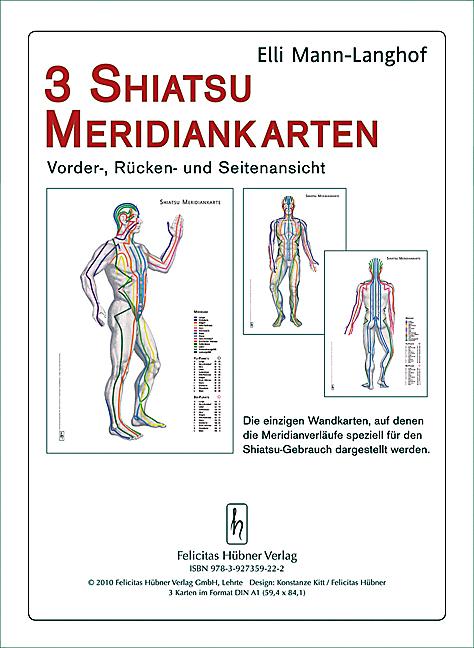 Cover: 9783927359222 | 3 Shiatsu Meridiankarten | Elli Mann-Langhof | Mehrteiliges Produkt