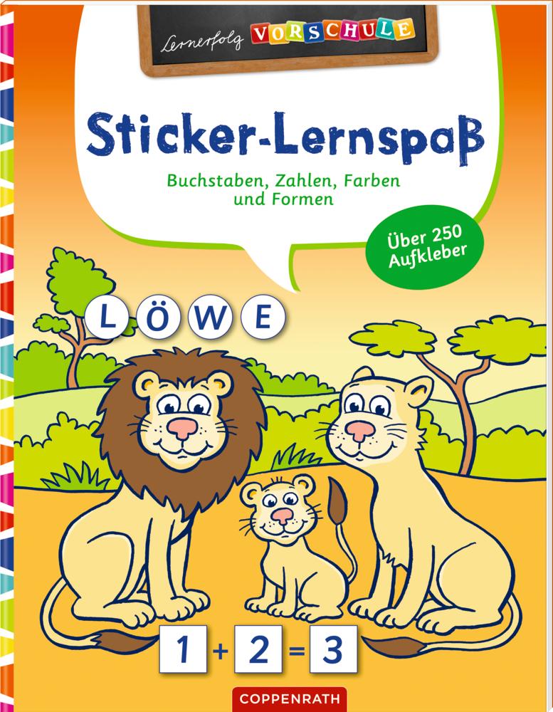 Cover: 9783649640608 | Sticker-Lernspaß (Wilde Tiere) | Buchstaben, Zahlen, Farben und Formen